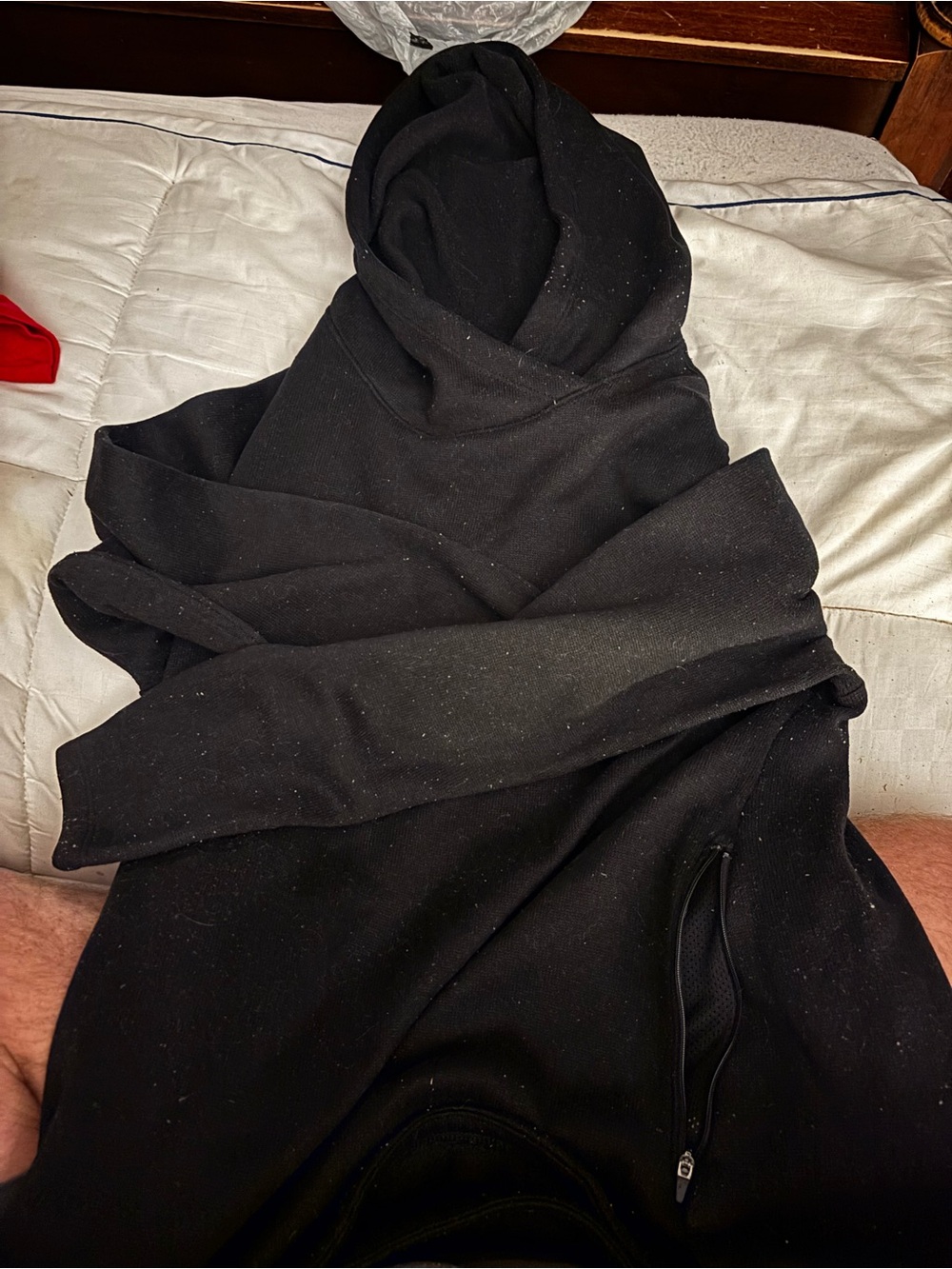 Black Hooded Women's Sweater - Classic Pullover 2XL